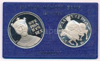 1972. 50Ft Ag + 100Ft Ag "Szent István" sérült "Magyar Nemzeti Bank 1924-1974" plasztik tokban T:UNC (eredetileg PP) kis patina  Adamo EM38, EM39