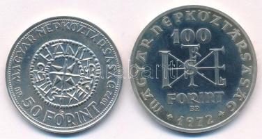 1972. 50Ft Ag + 100Ft Ag "Szent István" T:UNC,AU (100Ft-os névérték eredetileg PP) 
Adamo...