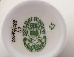 Zsolnay búzavirág mintás váza, jelzéssel, hibátlan, m: 14 cm