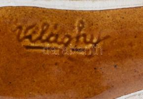 Világhy Árpád (1960- ): Táska alakú italos üveg. Jelzéssel, hibátlan, h: 22 cm, m: 22 cm