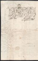 1827, 1831 A soproni Hartner kéményseprő család 2 db tartozáslevele aláírásokkal, viaszpecsétekkel
