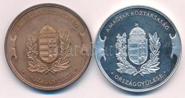 Bozó Gyula (1913-2004) DN "Magyar Köztársaság Országgyűlése" ezüstözött emlékérem (42,5mm)...