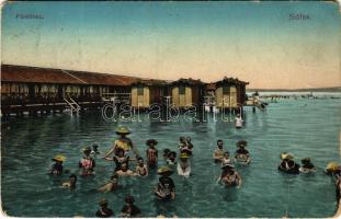 Siófok, Fürdőház, füdőzők (ázott / wet damage)