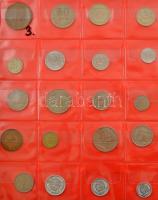 309db-os vegyes magyar és külföldi fémpénz tétel "Münzen" zöld albumba rendezve, 13db bera...