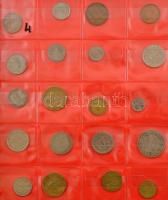 309db-os vegyes magyar és külföldi fémpénz tétel "Münzen" zöld albumba rendezve, 13db bera...