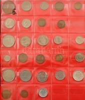 309db-os vegyes magyar és külföldi fémpénz tétel "Münzen" zöld albumba rendezve, 13db bera...