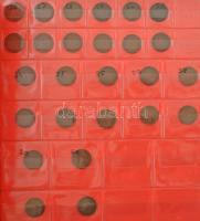 309db-os vegyes magyar és külföldi fémpénz tétel "Münzen" zöld albumba rendezve, 13db bera...