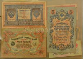 41db-os vegyes külföldi bankjegy tétel zöld műbőr albumba rendezve, közte német, török, cári orosz, ...