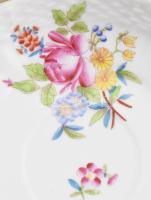 Herendi HBC (Bouquet de cornelia) mintás teás készlet, hiányos, tejkiöntő és egy csésze alátéttel hi...