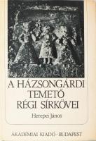 Herepei János: A házsongárdi temető régi sírkövei. Balassa Iván utószavával. Bp., 1988, Akadémiai Kiadó. Kiadói egészvászon-kötés, kiadói papír védőborítóban + Kiss Melitta és Pápai Ferenc: a Házsongárdi temető, térkép. Budapest-Kolozsvár, 2001. 2. bővített kiadás. A borítón Kiss Melitta autográf dedikációjával!. + Kiss Melitta és Pápai (Pápay) Ferenc autográf aláírásai 2 db A házsongárdi temetőről tartott előadás szórólapján + kb. 15 db újságcikk, nyomtatvány a házsongárdi temető témájában.