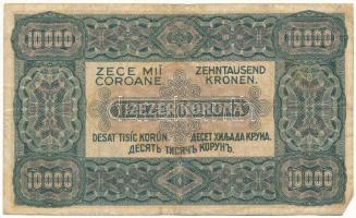 1923. 10.000K "80 FILLÉR - NYOLCVAN FILLÉR" felülbélyegzéssel, nyomdahely jelölés nélkül, ...