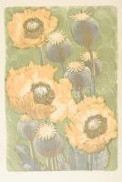 Németh András (1941-): Mák. Színes linómetszet, papír, jelzett, számozott (15/100), lap széle kissé ...