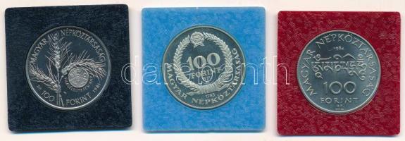1981. 100Ft Ni "FAO I. - Világélelmezési nap" fekete műbőr tokban, tanúsítvánnyal + 1983. ...