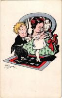 1933 Children couple, humour, P.F.R. 2072/2. s: Jack Number