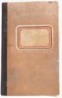 cca 1910-1930 Régi, kézzel írt receptfüzet, kb. 90-100 beírt oldallal