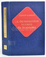 Vanyó László: Az ókeresztény egyház és irodalma. Ókeresztény írók I. kötet. Bp., 1980, Szent István Társulat. Kiadói műbőr kötés, a borítón kopásnyomokkal, intézményi bélyegzésekkel.