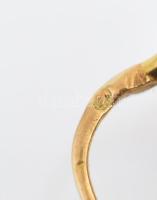 Arany (Au) 14K fülbevalópár, jelzett, nettó: 6,2 g