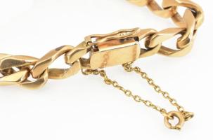 Arany (Au) 14K karkötő, biztonsági lánccal, jelzett, h: 22,5 cm, nettó: 54,6 g