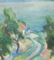 Farkas Eszter (1900-1983), 1924-1929 között Nagybányán tanult: Balaton. Olaj, vászon. Jelezve jobbra...