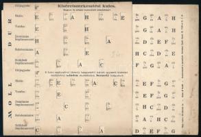 cca 1930-1940 Kiséretszerkesztési kulcs, zenei tolótáblázat magyar és német nyelvű útmutatóval, kissé foltos, 24,5x17 cm