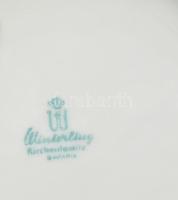 Bavaria porcelán teáscsésze, alátét és desszertes tányér, matricás, jelzett, kopásnyomokkal, 3 db