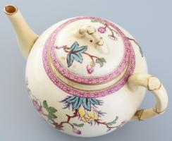 Royal Worcester England antik angol teáskanna, kézzel festett porcelán, jelzett, minimális lepattaná...