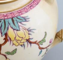 Royal Worcester England antik angol teáskanna, kézzel festett porcelán, jelzett, minimális lepattaná...
