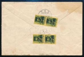 1945 (4. díjszabás) Ajánlott Pécs helyi levél 22 db bélyeggel