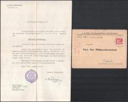 1961 Győr, Papp Kálmán győri püspök aláírt levele