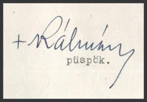 1961 Győr, Papp Kálmán győri püspök aláírt levele