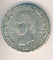 Spanyolország 1891. 5P XIII. Alfonso régi hamisítvány (fake)