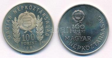 1981. 100Ft Cu-Ni-Zn "Bulgária 1300 éves" + 
1983. 100Ft Cu-Ni-Zn "Széchenyi István&...