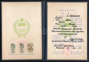 1965 Bp., MSZMP főiskolai oklevél