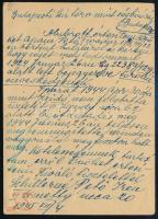 1945 Pető Tivadar zsidó kereskedő lányának levele a cégbírósághoz apja üzletengedélyének visszaadásá...