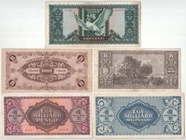 1945-1946. 1.000.000P-500.000AP (10xklf) T:F,VG folt, 2db-on tűlyuk