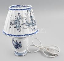 Delft porcelán testű asztali lámpa .Kézzel festett, jelzett, hibátlan 22 cm