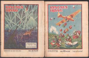 1943 Kincses Ujság 4 db száma (III. évf. 5., 6., 8., 16. sz.), egyik lapszámban II. világháborús kit...