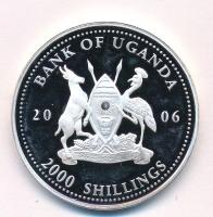 Uganda 2006. 2000Sh ezüstözött Cu-Ni "A labdarúgás halhatatlanjainak csarnoka - Magyarország 19...