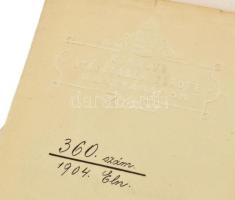 cca 1892-1913 Bary József (1858-1915) bíró, jogász, a tiszaeszlári vérvád bírójának irathagyatéka. B...