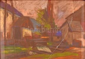 Apáti Abkarovics Béla (1888-1957): Nagybányai részlet. Pasztell, papír, jelezve jobbra lent. 33x46 c...