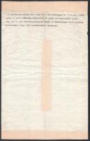 1940 Kovácspatak (Felvidék) üdülőtelep részletes leírása villákkal, vendéglővel, stb., 1 gépelt olda...