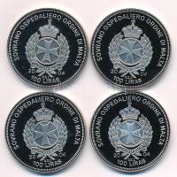 Máltai Lovagrend 2004. 100L Cu-Ni (4xklf) "Európai Unió sorozat: Portugália, Franciaország, Íro...