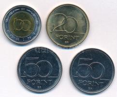 2002. 100Ft "Kossuth" + 2003. 20Ft "Deák" + 2004. 50Ft Cu-Ni "A Magyar Közt...