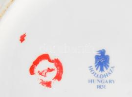 Hollóházi tűzmadár mintás fedeles váza, porcelán, jelzéssel, kis kopással, m: 32 cm