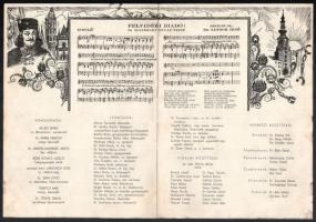 1939 Felvidéki bál a Római Fürdőtelep Egyesület által szervezve, kihajtható, dekoratív meghívó Felvi...