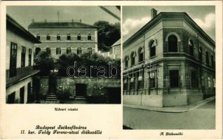 Budapest I. Toldy Ferenc utcai diákszálló, udvar. Szombathelyi foto