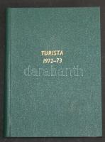 1972-1973-as TURISTA folyóirat évkönyve műbőr kötésben, nagyon szép állapotban