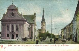 Igló church and town hall