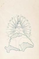 1941 Nagy-Magyarország politikai térképe, M. Kir. Honvéd T. Intézet kiadványa a Ganz cég 97. évi kar...