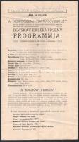 1913 A Debreczeni Tornaegyesület által szervezett Bocskay atlétikai emlékverseny programfüzete, hajtva, versenyzőlistával, kitöltve a győztesek nevével és eredményével, jó állapotban, sporttörténelmi dokumentum, 4p